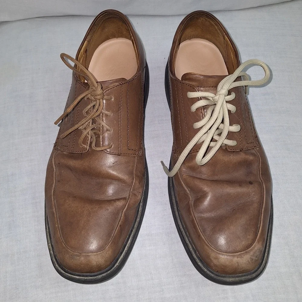 Dr. Comfort Classic 8420 Men's Chestnut Brown Leather Lace Up Dress Shoes 10.5 M